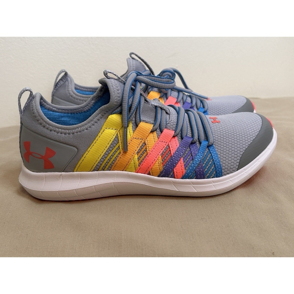 Under Armour Shoes Sz 3.5YInfinity Running Athletic Sneakers Rainbow 3020015-104